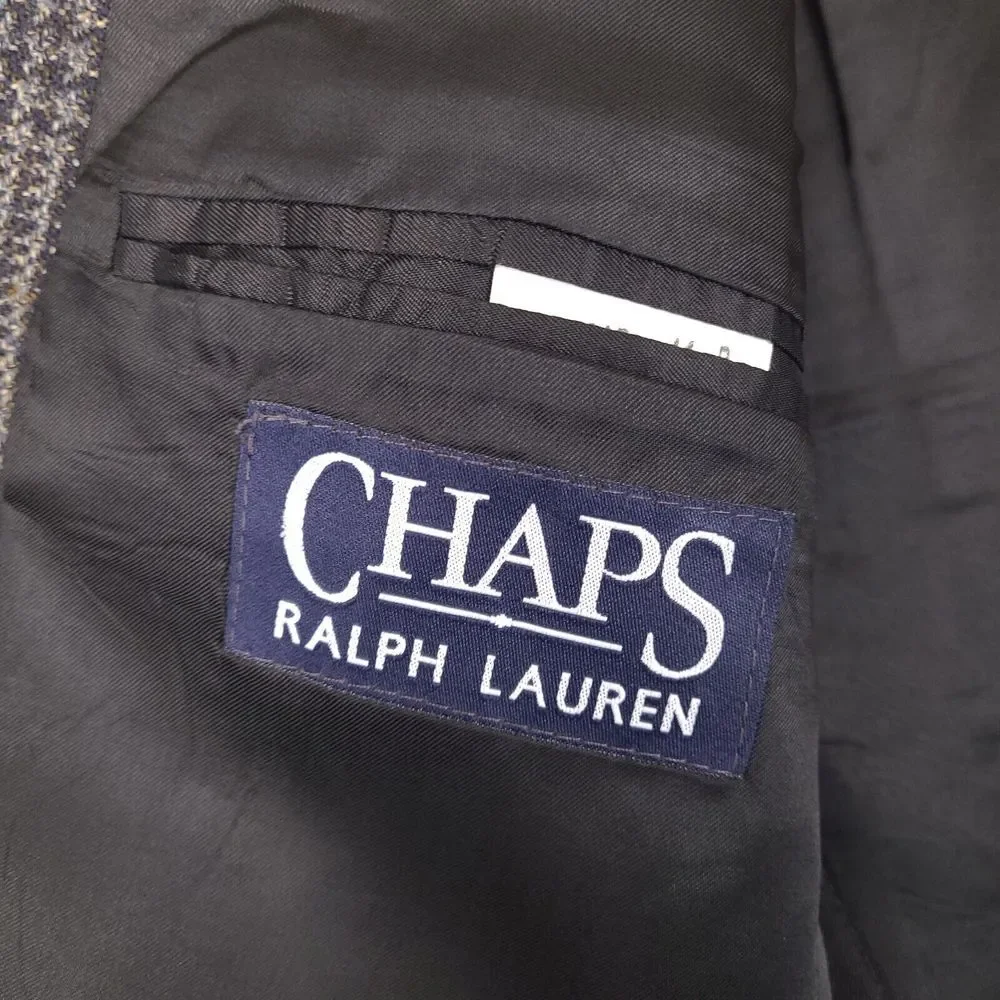 CHAPS Ralph Lauren Blazer‎ Mens 41R Multicolor Plaid Wool For Rogers Mens Store